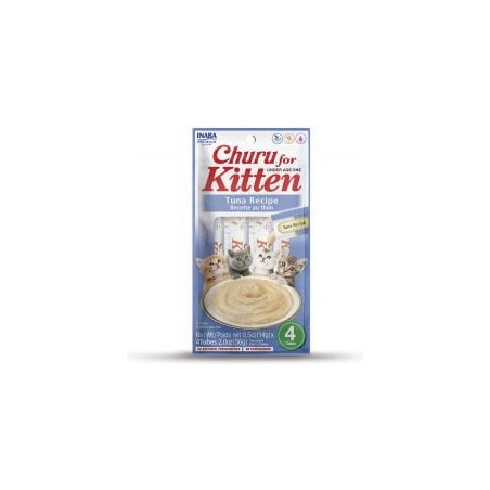 Mangime secco inaba churu kitten tonno dolcetto per gatti 4x14g