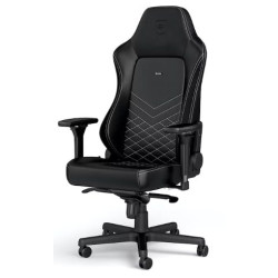 Sedia da gioco noblechairs hero in pelle sintetica nero/bianco platino