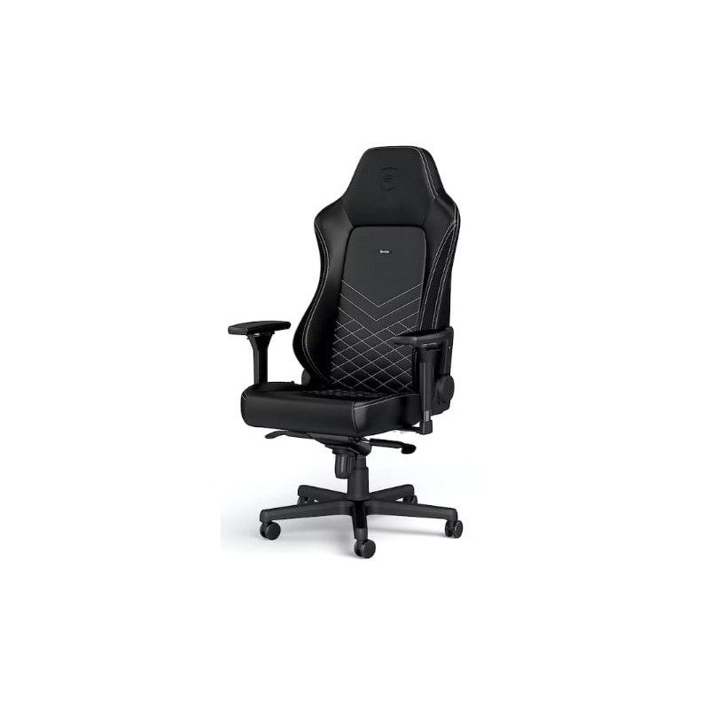 Sedia da gioco noblechairs hero in pelle sintetica nero/bianco platino