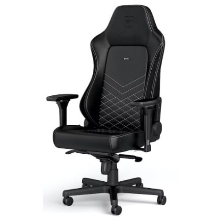 Sedia da gioco noblechairs hero in pelle sintetica nero/bianco platino