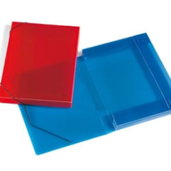 Cartellina con elastico lebez a 3 lembi trasparente assortiti 355x265mm