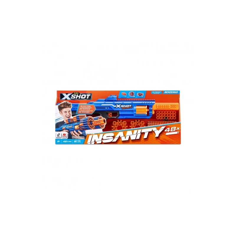 zuru x-shot - insanity blaster berzerko (incl. 48 dardi)