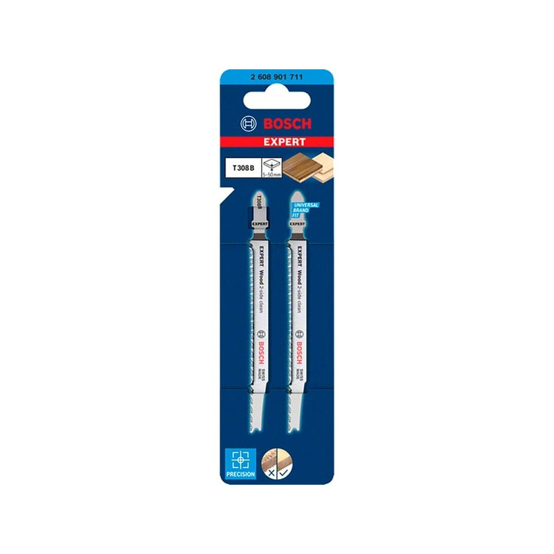 Lama seghetto alternativo bosch expert t 308 b legno 2 lati pulito