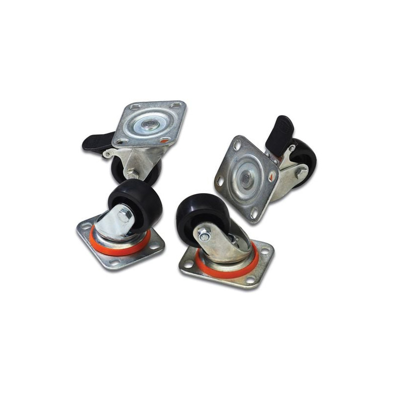 Set ruote digitus bloccabili per rack universali e armadi di rete