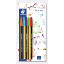 Penna a sfera staedtler noris stick 5pz multicolore [434-sbk5p2]