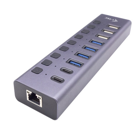 Hub usb itec usb-a/usb-c charging hub 9port with lan [cachargehub9lan]