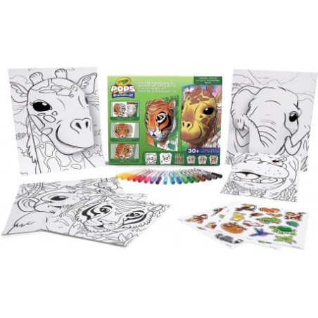 Giochi d'attivita crayola super set color pops 3d per la natura