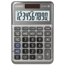 Calcolatrice casio ms-100fm lcd 101x148.5x27.6mm grigio