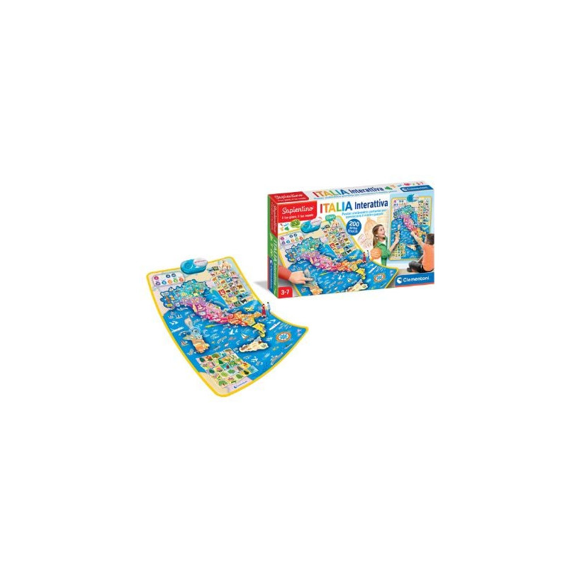 Gioco educativo clementoni sapientino mappa italia interattiva multicolore