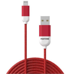 Cavo di ricarica pantone da usb a lightning 1.5m rosso [pt-lcs001-5r1]