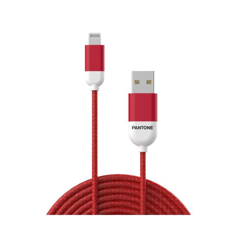 Cavo di ricarica pantone da usb a lightning 1.5m rosso [pt-lcs001-5r1]