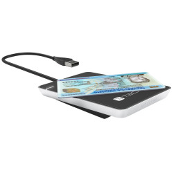 Lettore di carte techly contactless rfid e nfc 13.56mhz nero [i-card