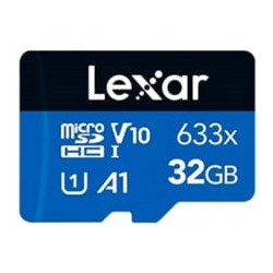 32gb scheda di memoria lexar 633x microsdhc uhs-i blu/nero [933055]