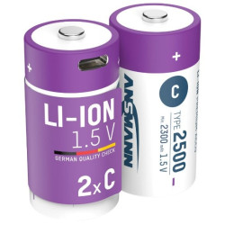 Pile ansmann lr15 usb-c baby c li-ion 2500 mah 1.5v 2pz [1313-0004]