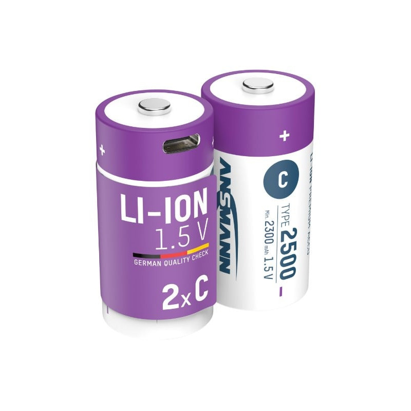 Pile ansmann lr15 usb-c baby c li-ion 2500 mah 1.5v 2pz [1313-0004]