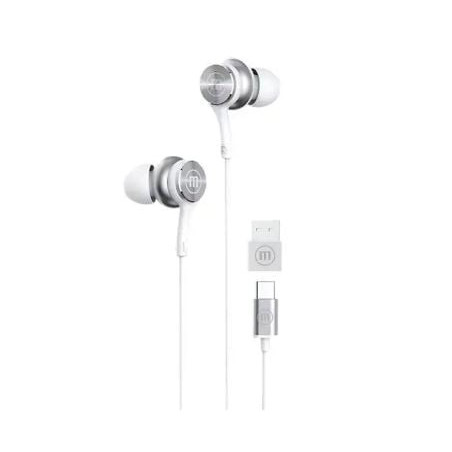 Auricolari maxell xc1 usb-c con adattatore usb-a bianco [maxell