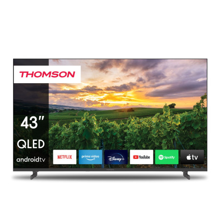 Tv qled 43'' thomson 43qa2s13 4k uhd 3840x2160p smart tv/android