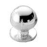 Pomolo sfera ghiera ottone cromato mm 25