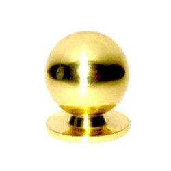 Pomolo sfera ghiera ottone lucido mm 20