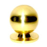 Pomolo sfera ghiera ottone lucido mm 20
