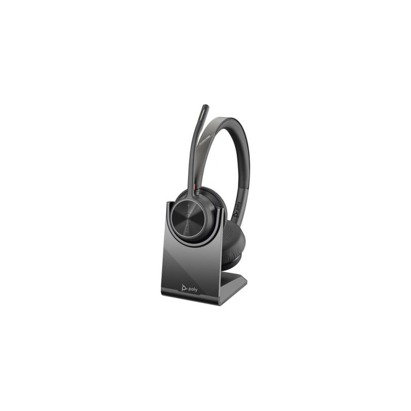 Cuffie hp poly voyager 4320 wireless usb-c con supporto di ricarica