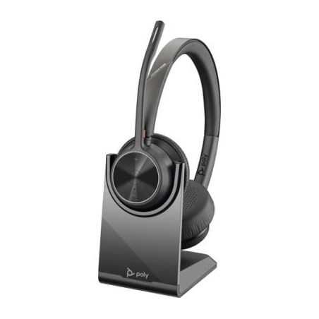 Cuffie hp poly voyager 4320 wireless usb-c con supporto di ricarica