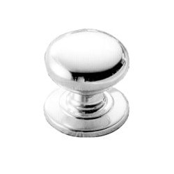 Pomolo tondo ghiera ottone cromato mm 30