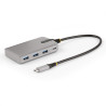 Hub usb startech.com 4 porte tipo-a/c 4k 60hz 100w argento [hb31c3a1cdppd3]