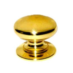 Pomolo tondo ghiera ottone lucido mm 25