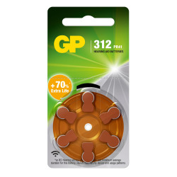 Batteria a bottone gp batteries za 312/ar41 per apparecchi acustici