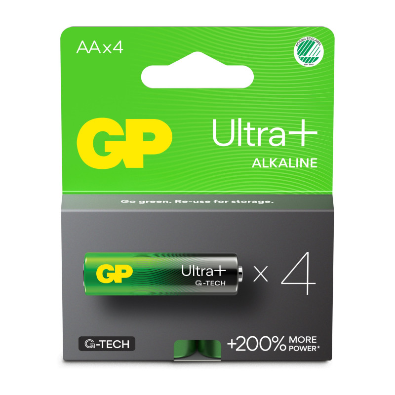 Pila gp batteries ultra plus alcaline 15aup/lr6 1.5v 4pz