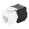 Frutto keystone intellinet rj45 cat.6 utp bianco/nero