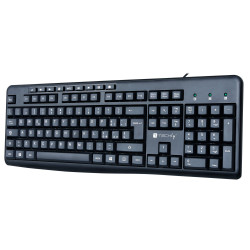 Tastiera techly usb 104 tasti + 9 multimediali nero