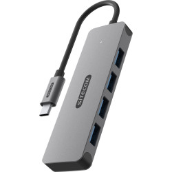 Hub usb sitecom usb-c 4porte grigio