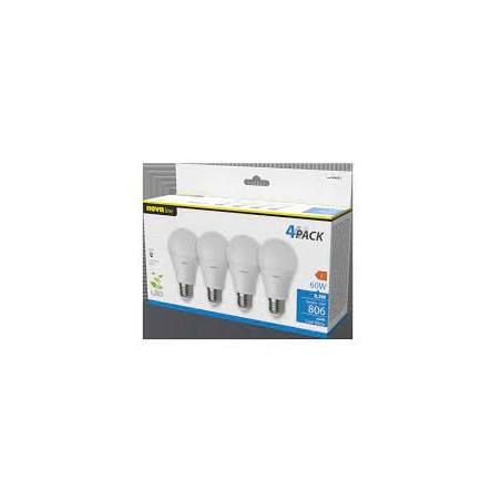 Lampadina led novaline e27 classic 8.5w 4pz [4g60f2]