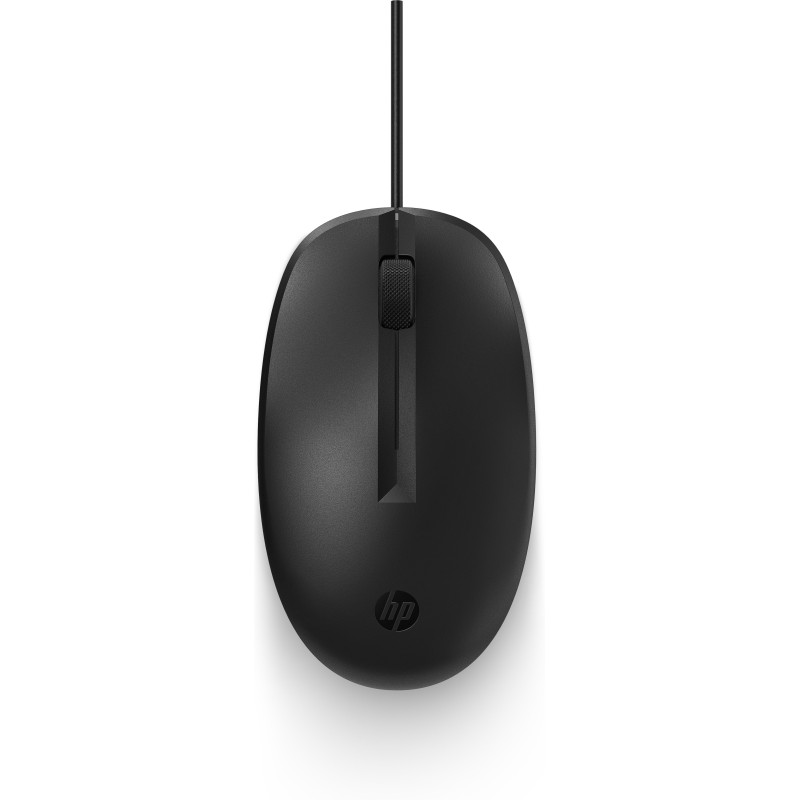 Mouse laser hp 128 cablato/1200 dpi/3 pulsanti/cavo 1.8m/nero