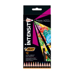 Matite colorate bic intensity premium in legno 12colori [9518441]