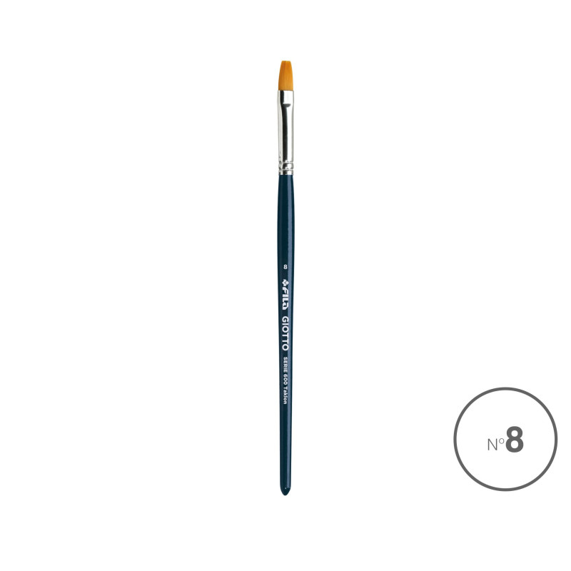 Pennelli giotto serie 600 taklon fila misura 8 piatti 12pz blu [f670300]