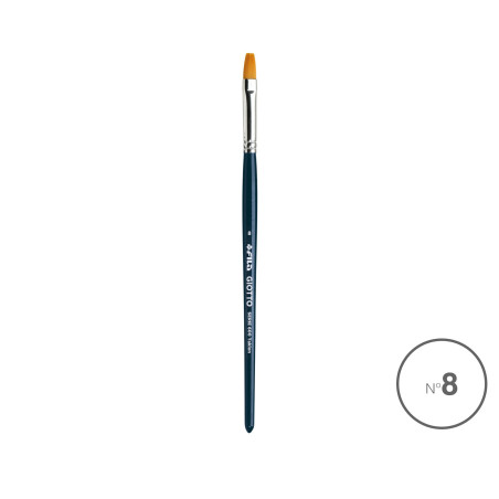 Pennelli giotto serie 600 taklon fila misura 8 piatti 12pz blu [f670300]