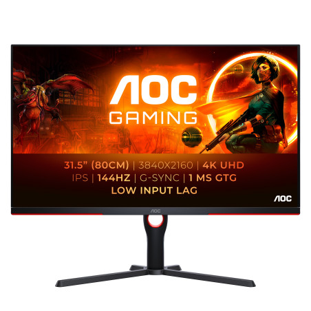 Monitor led 31.5'' aoc u32g3x/bk 4k ultra hd 3840x2160/1ms/classe