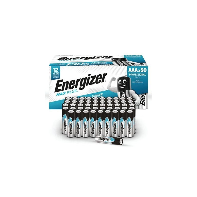 Pile energizer max plus dp50 alcaline aaa 1.5v 50pz [e303865600]