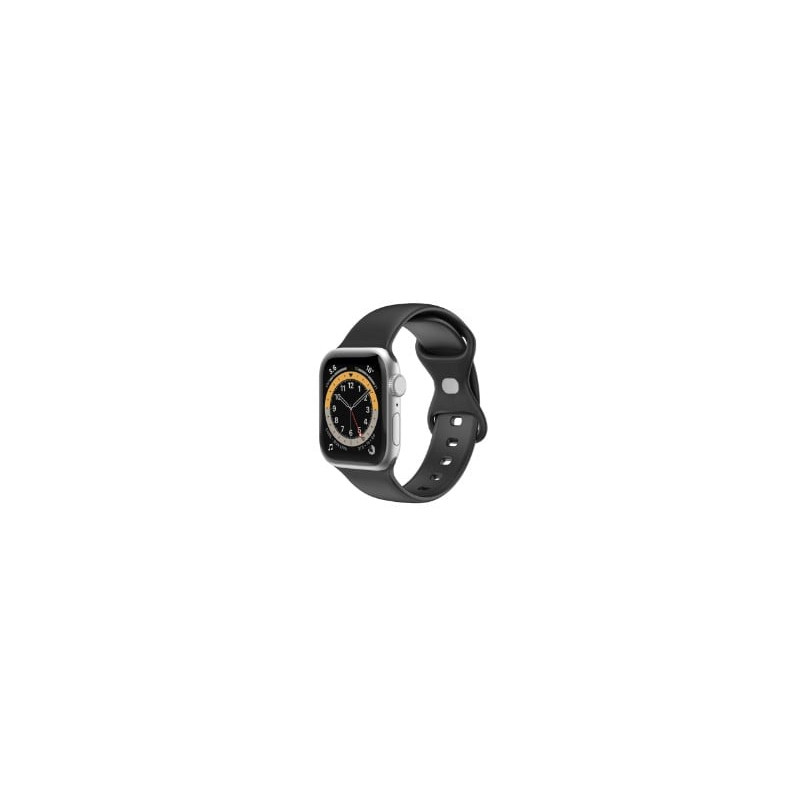 Cinturino celly per apple watch 42/44/45mm nero [wbandsil44bk]