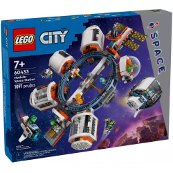 Gioco da costruzione lego stazione spaziale modulare con minifigurina