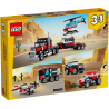 Gioco da costruzione lego camion a pianale con elicottero multicolore