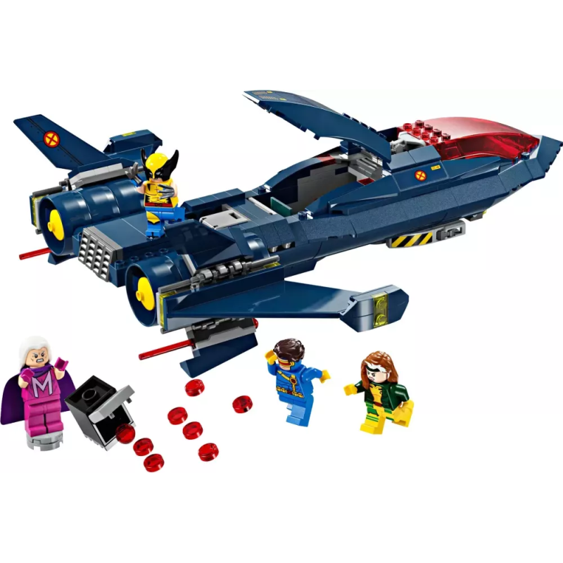 Gioco da costruzione lego marvel x-men jet con minifigurina multicolore