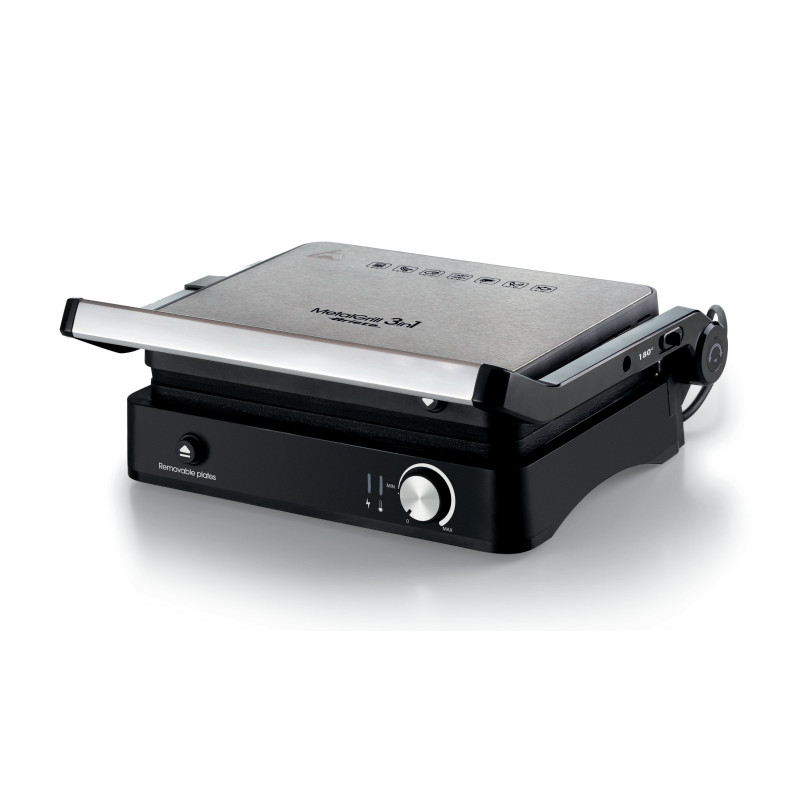 Ariete 1934 metalgrill 3in1, griglia elettrica per grigliate miste,