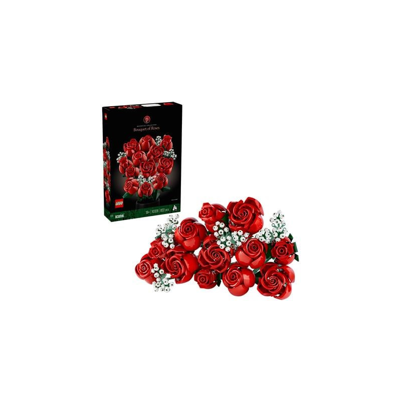 Set da costruzione lego bouquet di fiori di rose 700g [10328]