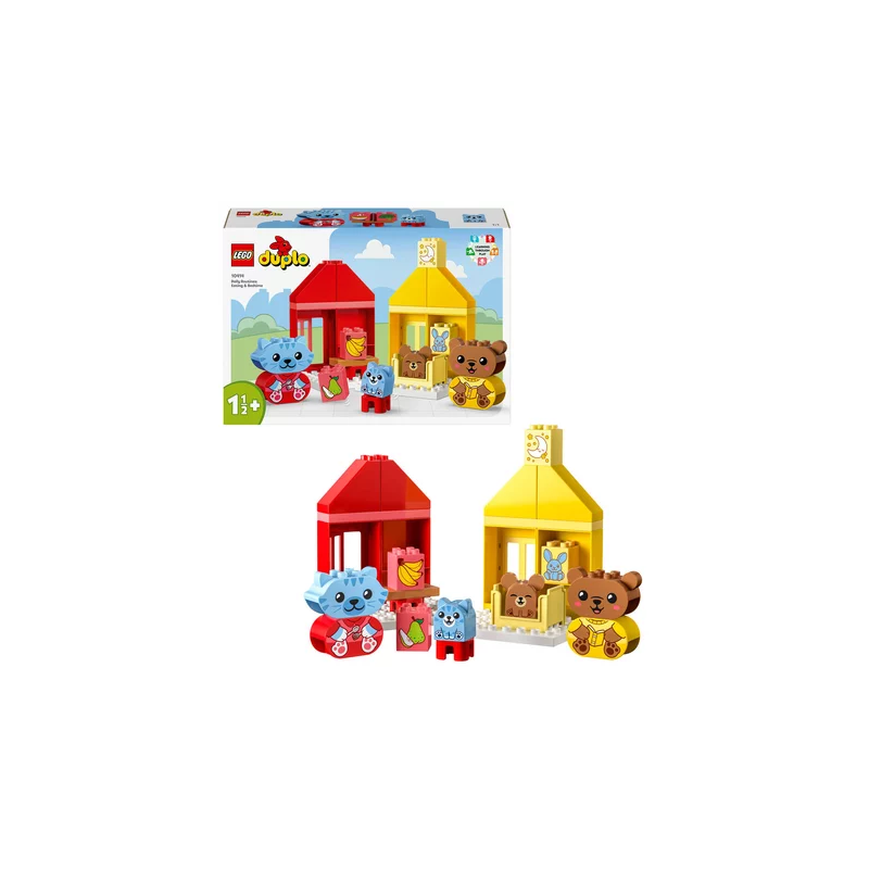 Giocattoli lego duplo routine quotidiane mangiare e andare a dormire