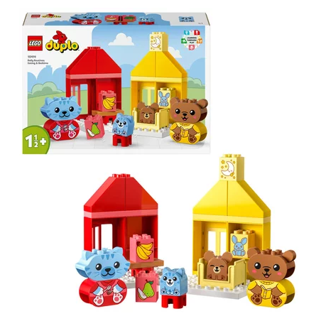 Giocattoli lego duplo routine quotidiane mangiare e andare a dormire