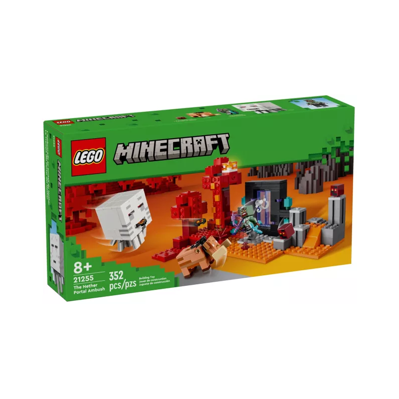 Gioco da costruzione lego l'imboscata al portale del nether [21255]